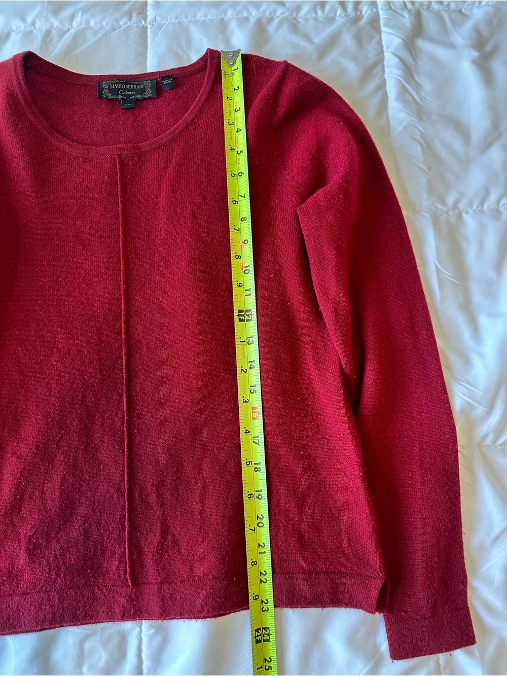 Womens 100% Cashmere Dark Wine Red Crewneck Pullover Sweater Size S Quiet Luxury - Picture 5 of 7